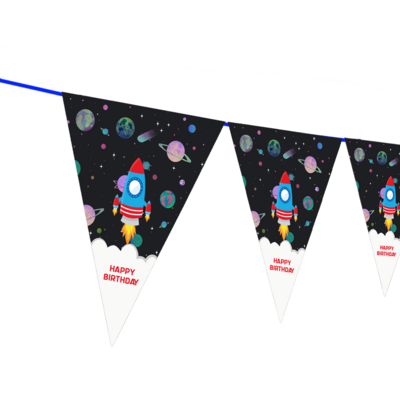 Space - pennant / Flag Bunting Banner (10ft)