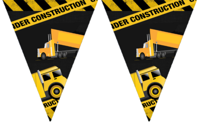 Construction - pennant / Flag Bunting Banner (10ft)