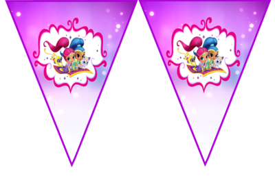 Shimmer Shine - pennant / Flag Bunting Banner (10ft)
