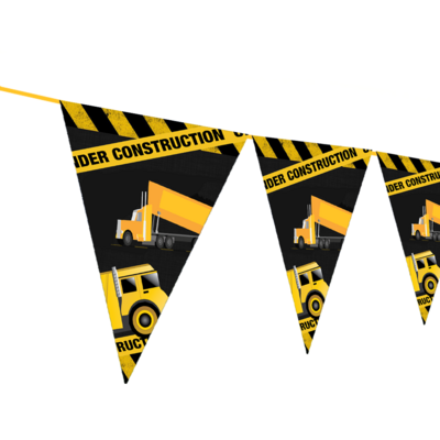 Construction - pennant / Flag Bunting Banner (10ft)