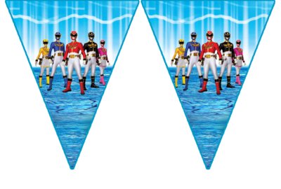 Power Ranger5 - pennant / Flag Bunting Banner (10ft)