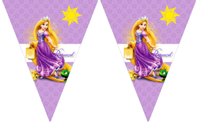 Rapunzel - pennant / Flag Bunting Banner (10ft)