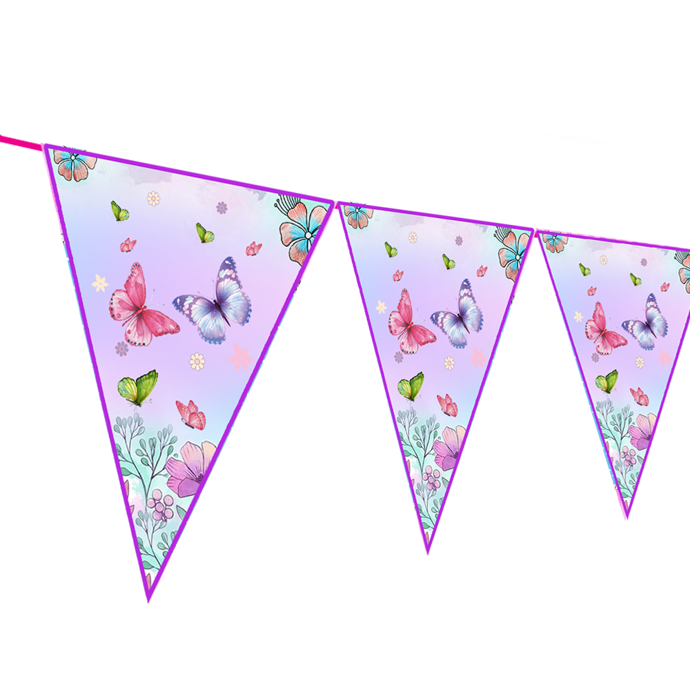 Butterfly- pennant / Flag Bunting Banner (10ft)