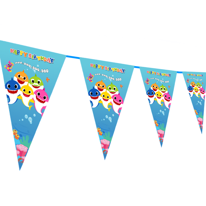 Baby Shark - pennant / Flag Bunting Banner (10ft)