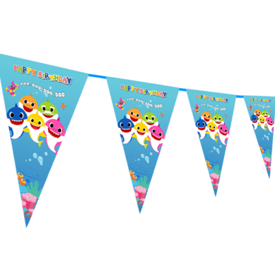 Baby Shark - pennant / Flag Bunting Banner (10ft)
