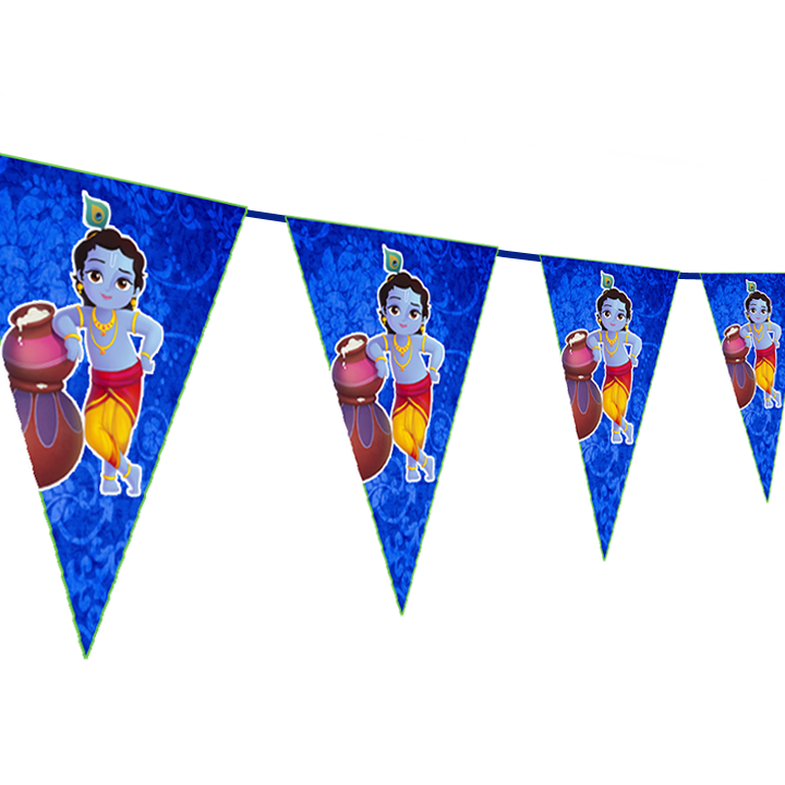 Little Krishna - pennant / Flag Bunting Banner (10ft)