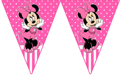 Minnie Mouse - pennant / Flag Bunting Banner (10ft)