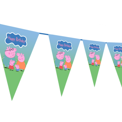 Peppa Pig - pennant / Flag Bunting Banner (10ft)