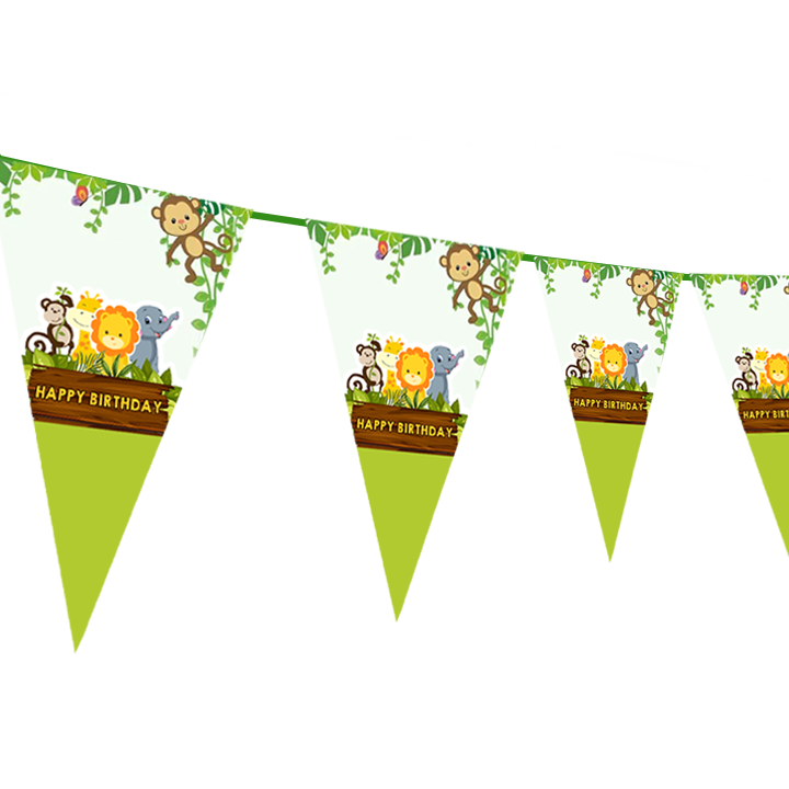 Jungle - pennant / Flag Bunting Banner (10ft)