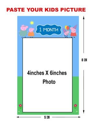 Peppa Pig Theme - Monthly Photo Banner
