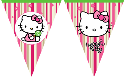 personalized hello kitty birthday bunting banner with name