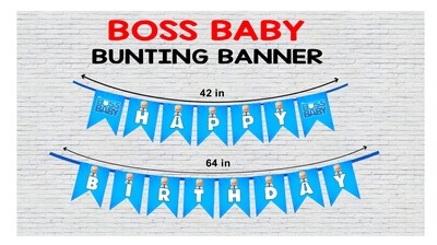 boss baby Theme - Bunting Banner (Non - Personalized)