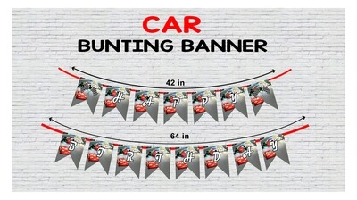 car Theme - Bunting Banner (Non - Personalized)