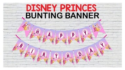 Disney Princess Theme - Bunting Banner (Non - Personalized)