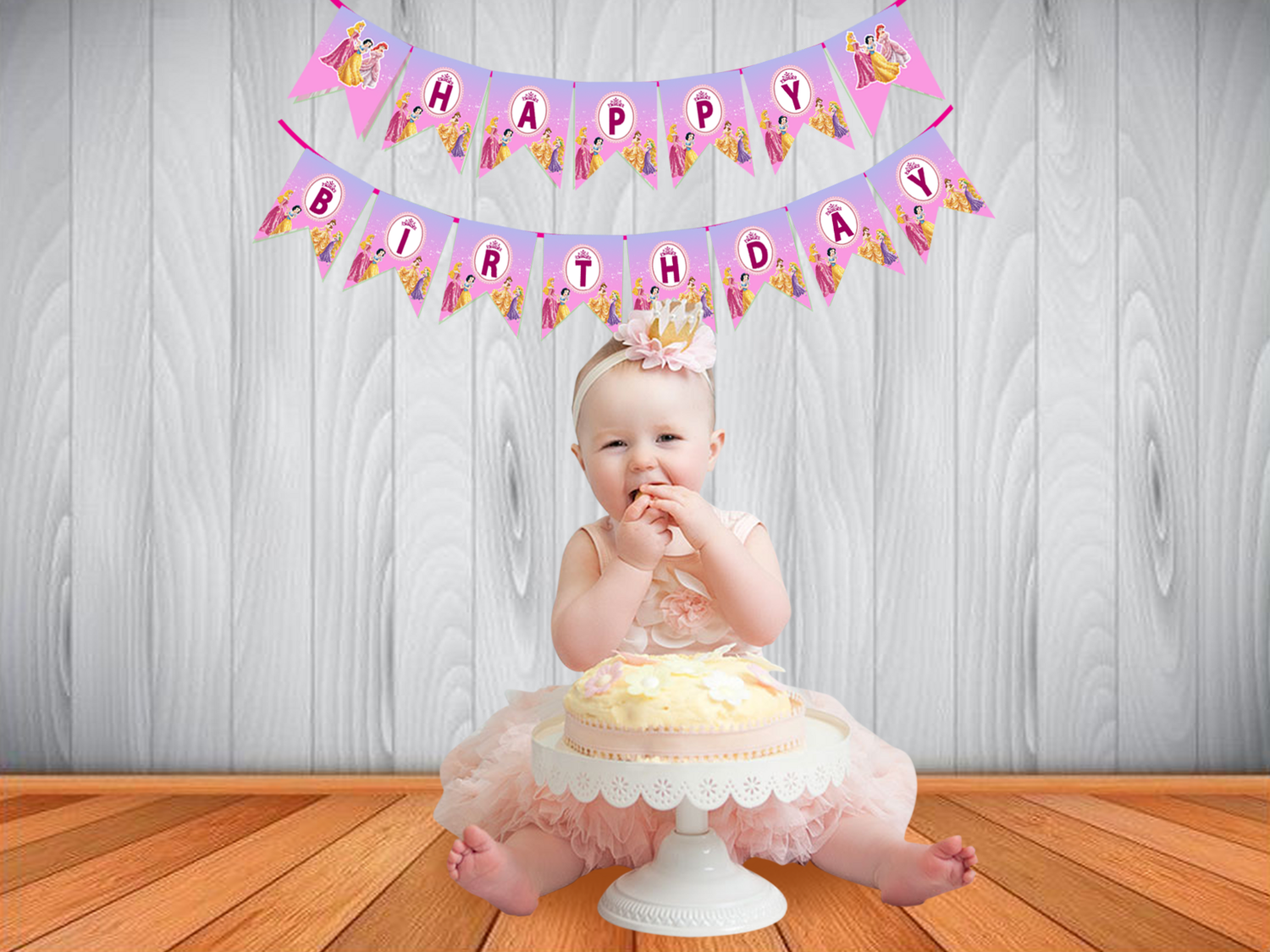 Disney Princess Theme - Bunting Banner (Non - Personalized)