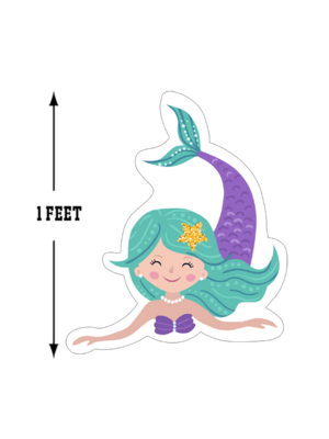 Mermaid Cutouts (1ft) - 8 Pcs