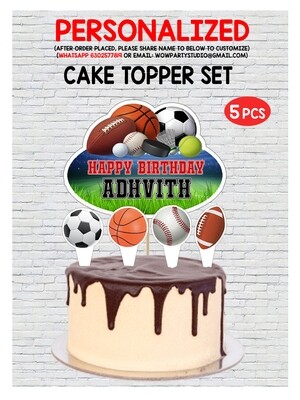 Sports Theme - Cake Topper Combo