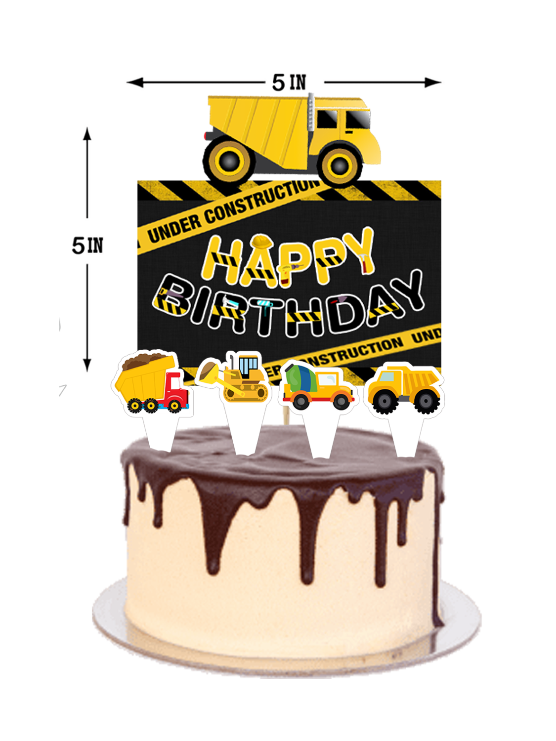 Construction Birthday Cake Topper