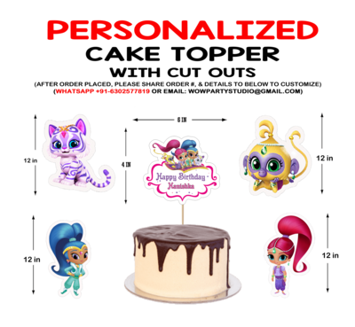 Shimmer And Shine - Cake Topper Set 5Pcs