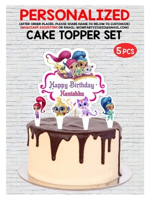 Shimmer And Shine Theme - Cake Topper Combo