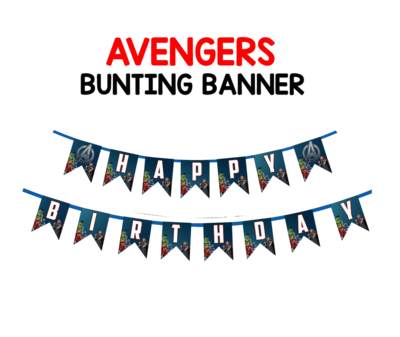 Avengers Theme - Bunting Banner (Non - Personalized)
