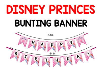 Disney Princess Theme - Bunting Banner (Non - Personalized) #2