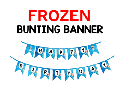 Frozen Elsa Theme - Bunting Banner (Non - Personalized)