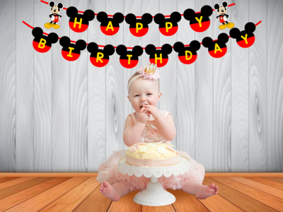 Mickey Mouse Theme - Bunting Banner (Non - Personalized)