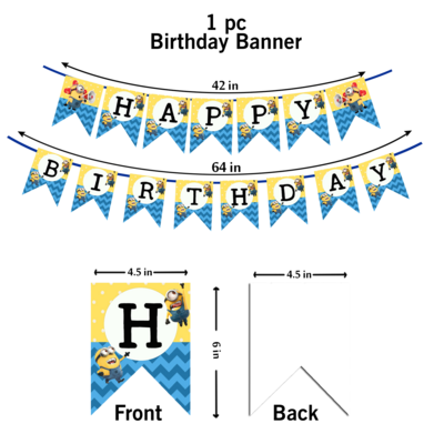 Minion Theme - Bunting Banner (Non - Personalized)