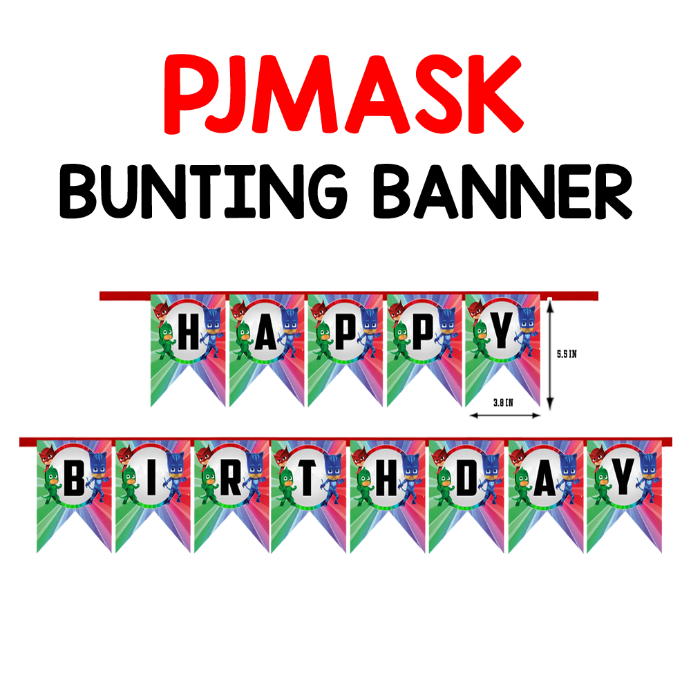 PJ Mask Theme - Bunting Banner (Non - Personalized)