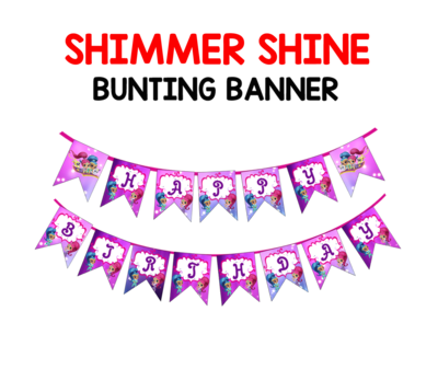 Shimmer and Shine Theme - Bunting Banner (Non - Personalized)