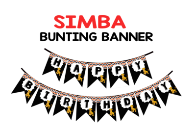 Simba Theme - Bunting Banner (Non - Personalized)