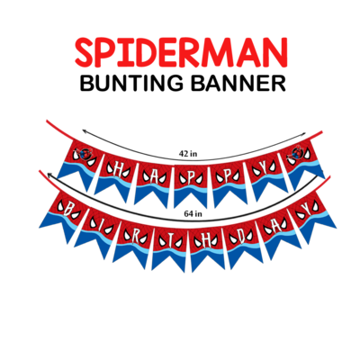 Spiderman Theme - Bunting Banner (Non - Personalized)