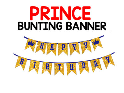Royal Prince Theme - Bunting Banner (Non - Personalized)