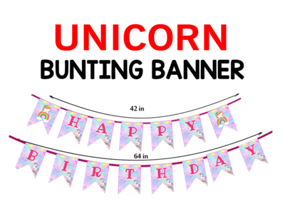 UnicornTheme - Bunting Banner (Non - Personalized)