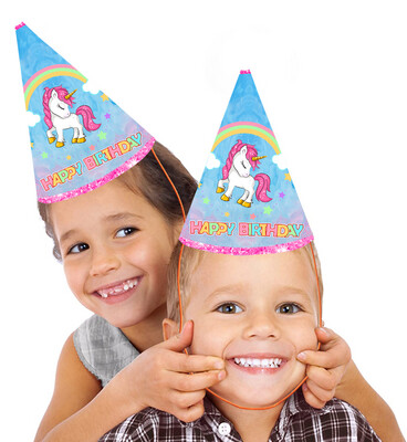 Unicorn Party Caps / Hats (10 Pcs) - Non Personalized