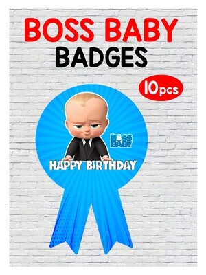 Boss Baby Theme - Badges 10Pcs - (Non Personalized)
