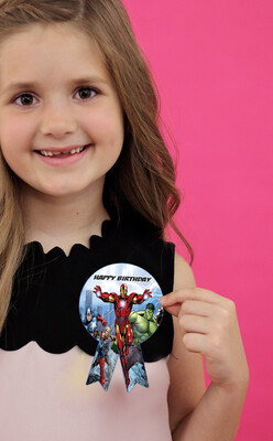 Avengers Theme Badges 10Pcs - (Non Personalized)