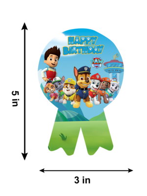 Paw Patrol Theme - Badges 10Pcs - (Non Personalized)
