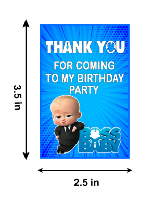 Boss Baby Thank you Tags - 24Pcs (Non Customized)