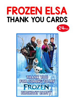 Frozen Elsa Thank you Tags - 24Pcs (Non Customized)