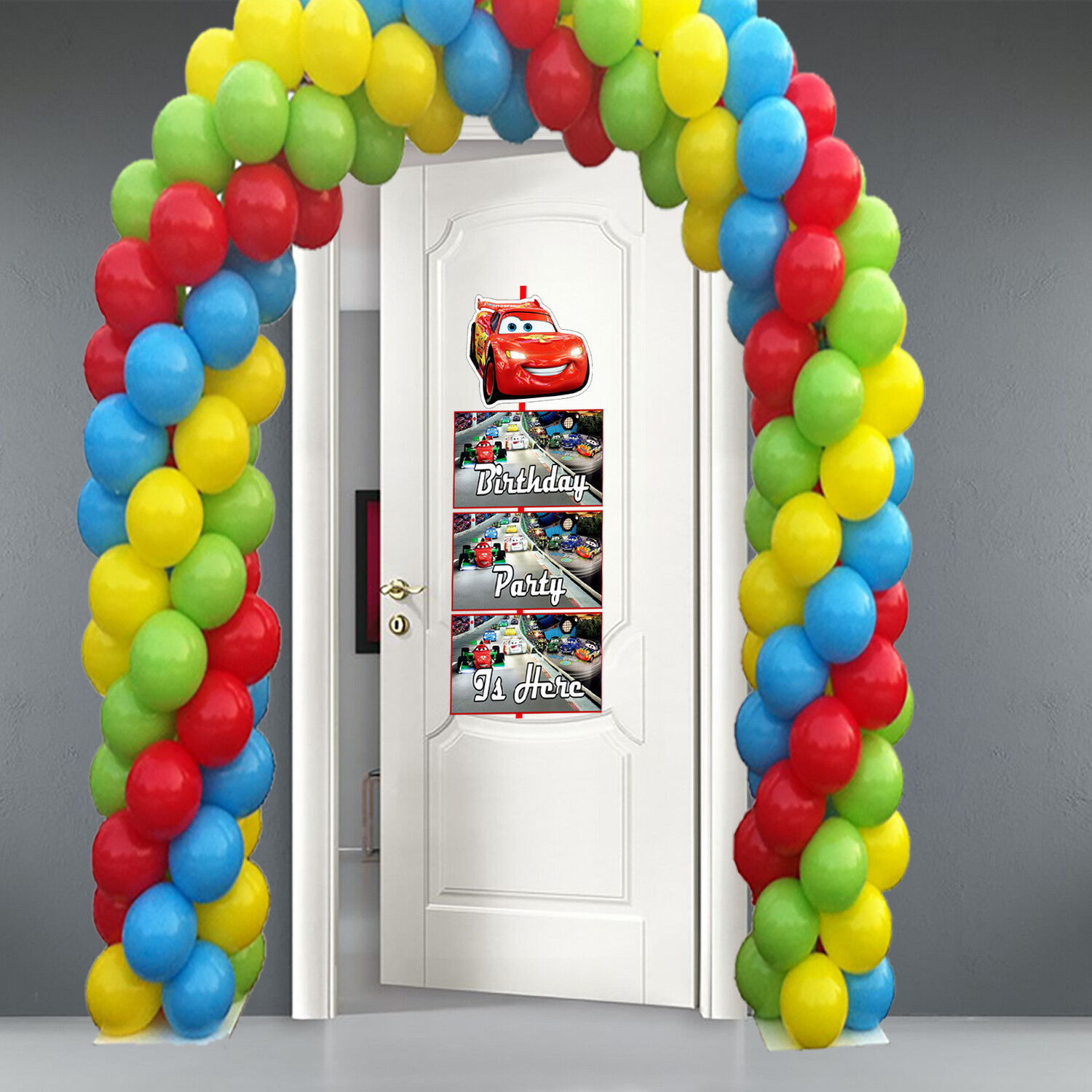 Car Theme Door / Welcome Banner (3ft) - (non customizable product)