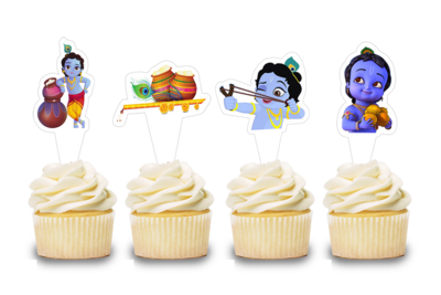 Little Krishna Theme Cupcake Shape Topper (20 Pcs)