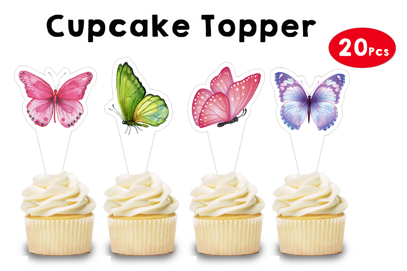 Butterfly Cupcake Topper (20 Pcs)