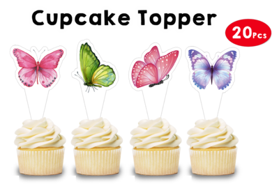 Butterfly Cupcake Topper (20 Pcs)