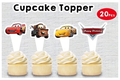 Car Cupcake Topper (20 Pcs)