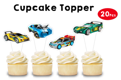 Hot Wheels Cupcake Topper (20 Pcs)