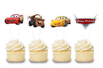 Car Theme Cupcake Shape Topper (20 Pcs)