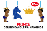 Royal Prince Theme Hangings / Danglers #2 (12 Pcs)