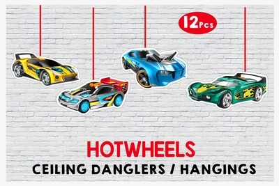 Hot wheels Theme Hangings / Danglers (12 Pcs) Non-Customised